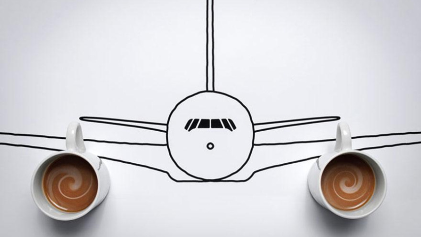 Kaffee-Flug